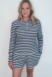 Weekend Coast Set-Blue/Cream