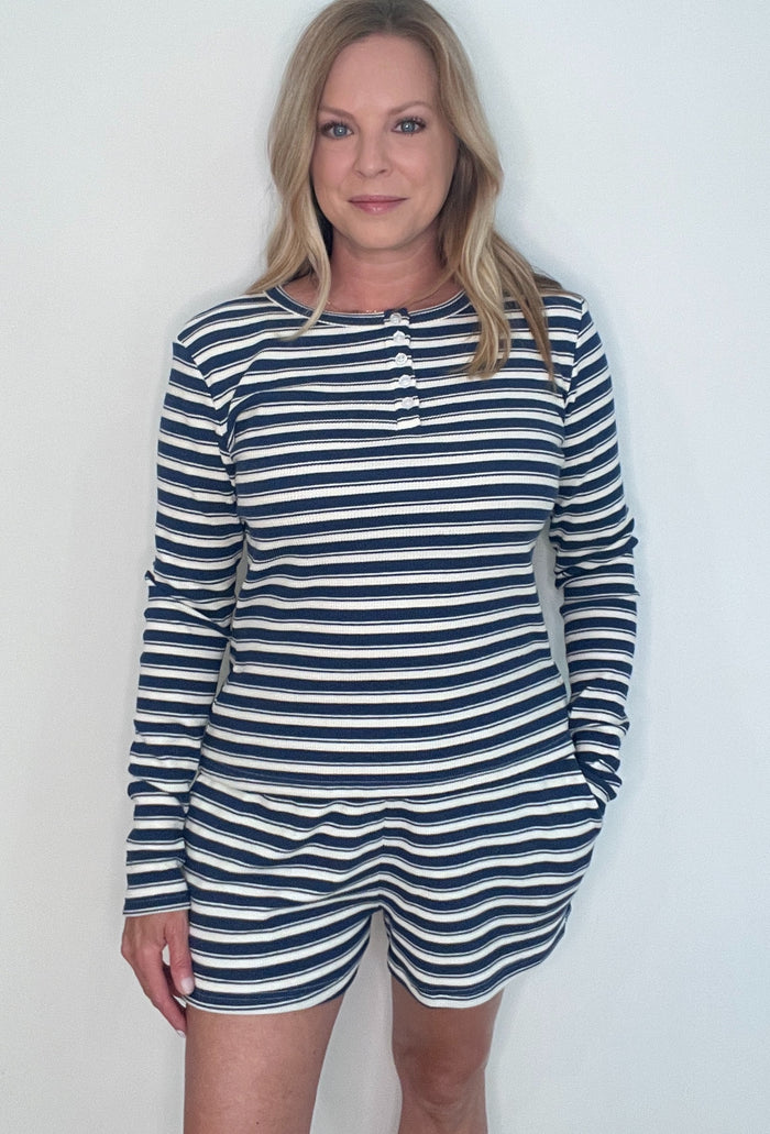 Weekend Coast Set-Blue/Cream