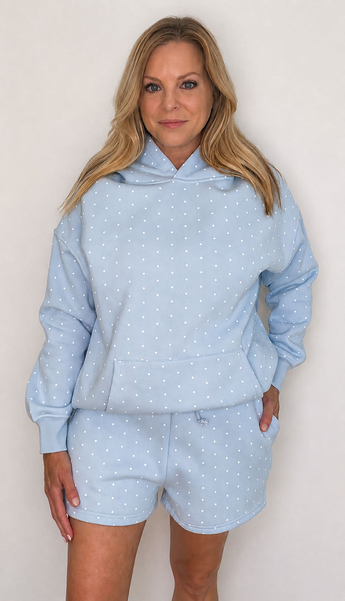 Saltwater Dot Shorts-Baby Blue