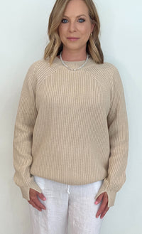 Autumn Waves Sweater-Tan-Final Sale