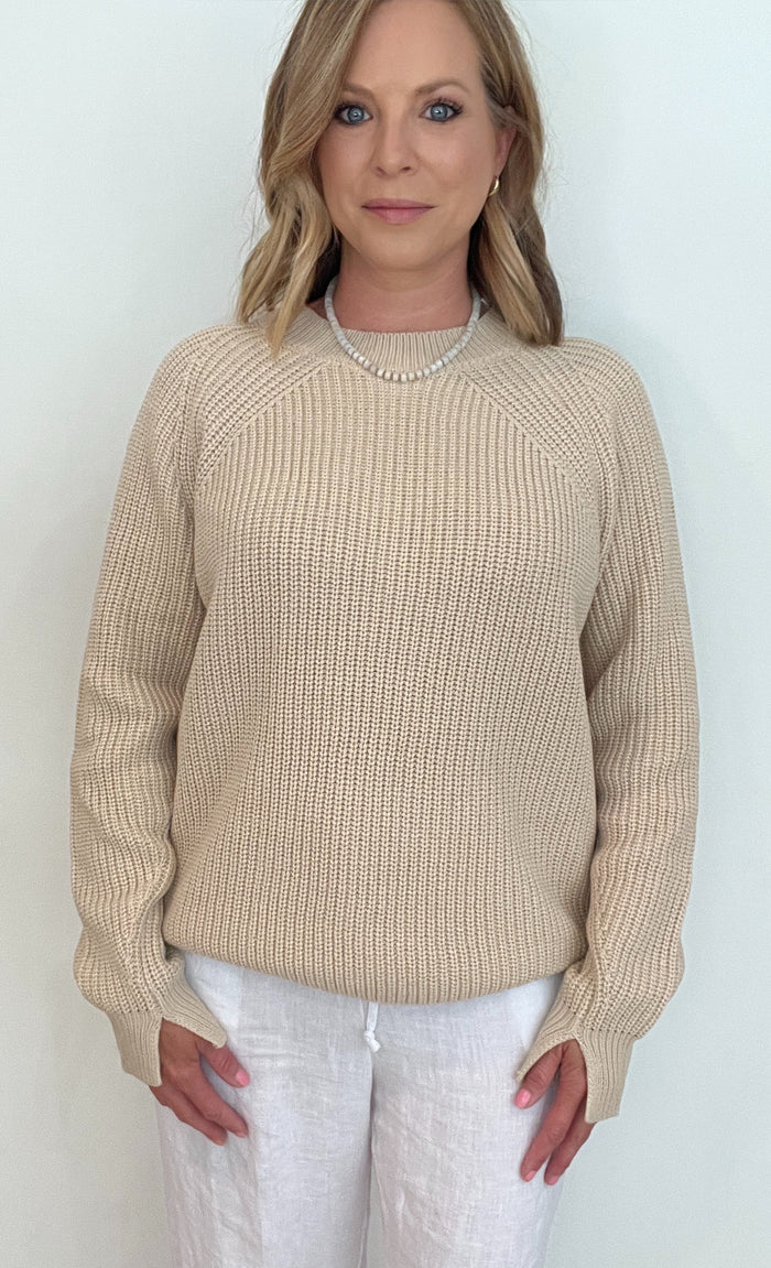 Autumn Waves Sweater-Tan-Final Sale
