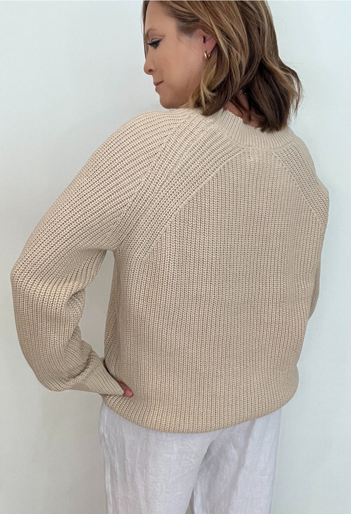 Autumn Waves Sweater-Tan-Final Sale