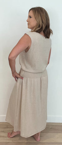 Cambria Knit Dress-Natural-Final Sale