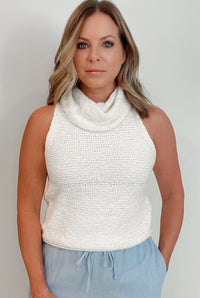 Salma Knit Tank-Ivory -Final Sale
