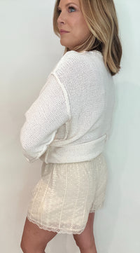 Sweet Nothings Shorts-Cream-Final Sale