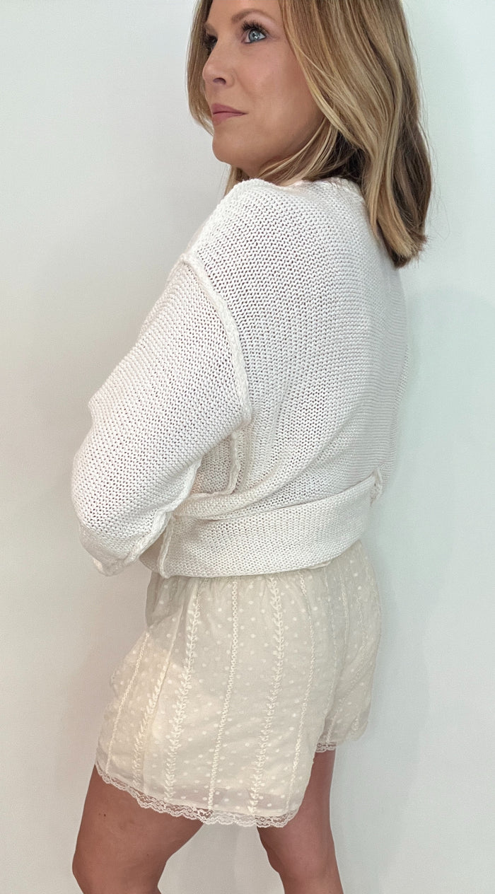 Sweet Nothings Shorts-Cream-Final Sale