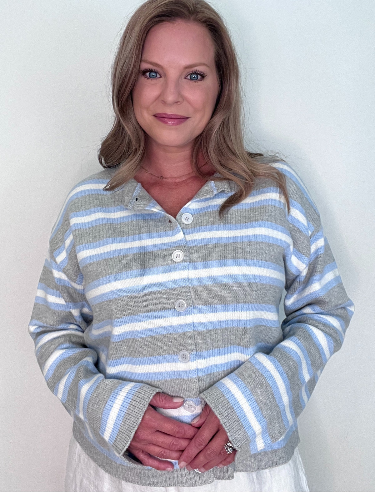 Boardwalk Cardigan-Grey Combo