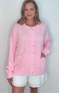 Soft Bloom Cardigan-Ballet Pink
