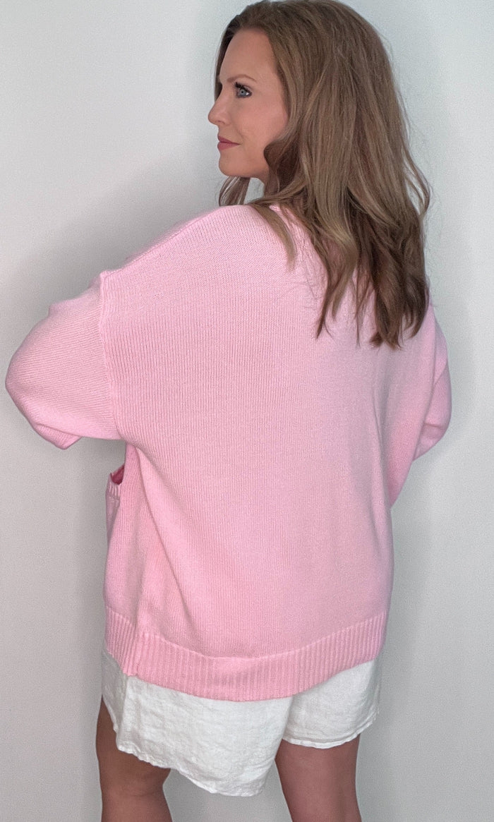 Soft Bloom Cardigan-Ballet Pink
