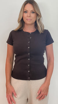 Pauline Top-Dark Brown-Final Sale