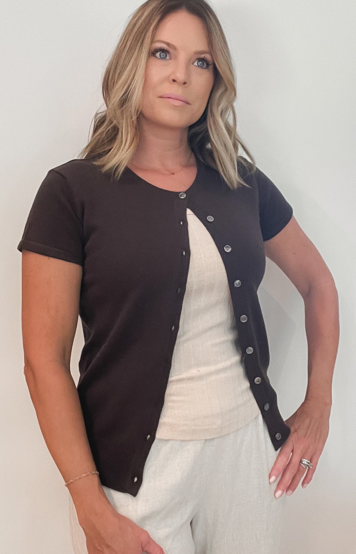 Pauline Top-Dark Brown-Final Sale
