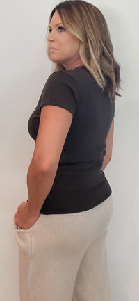 Pauline Top-Dark Brown-Final Sale