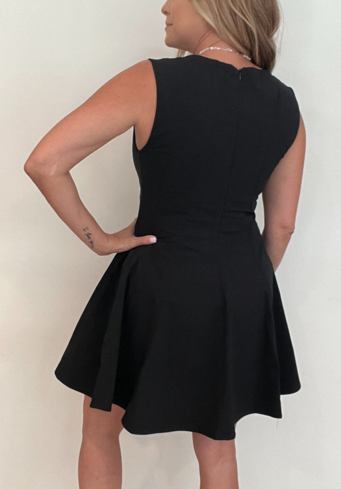 Audrey Skater Dress-Black-Final Sale