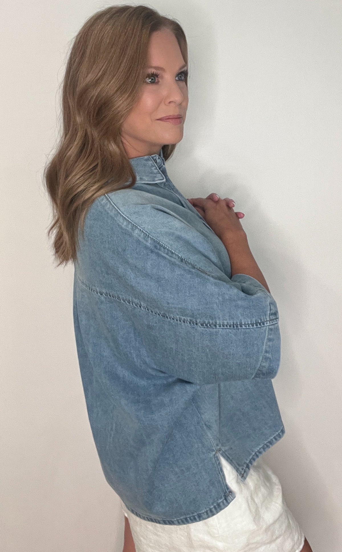 Harbor Days Denim Shirt-Light Wash