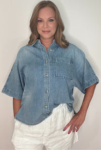 Harbor Days Denim Shirt-Light Wash