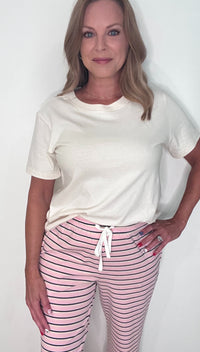 Sweet Escape Cotton Lounge Pants-Pink Multi