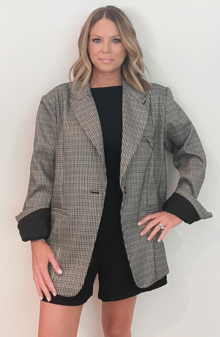 Modern Day Houndstooth Blazer -Final Sale