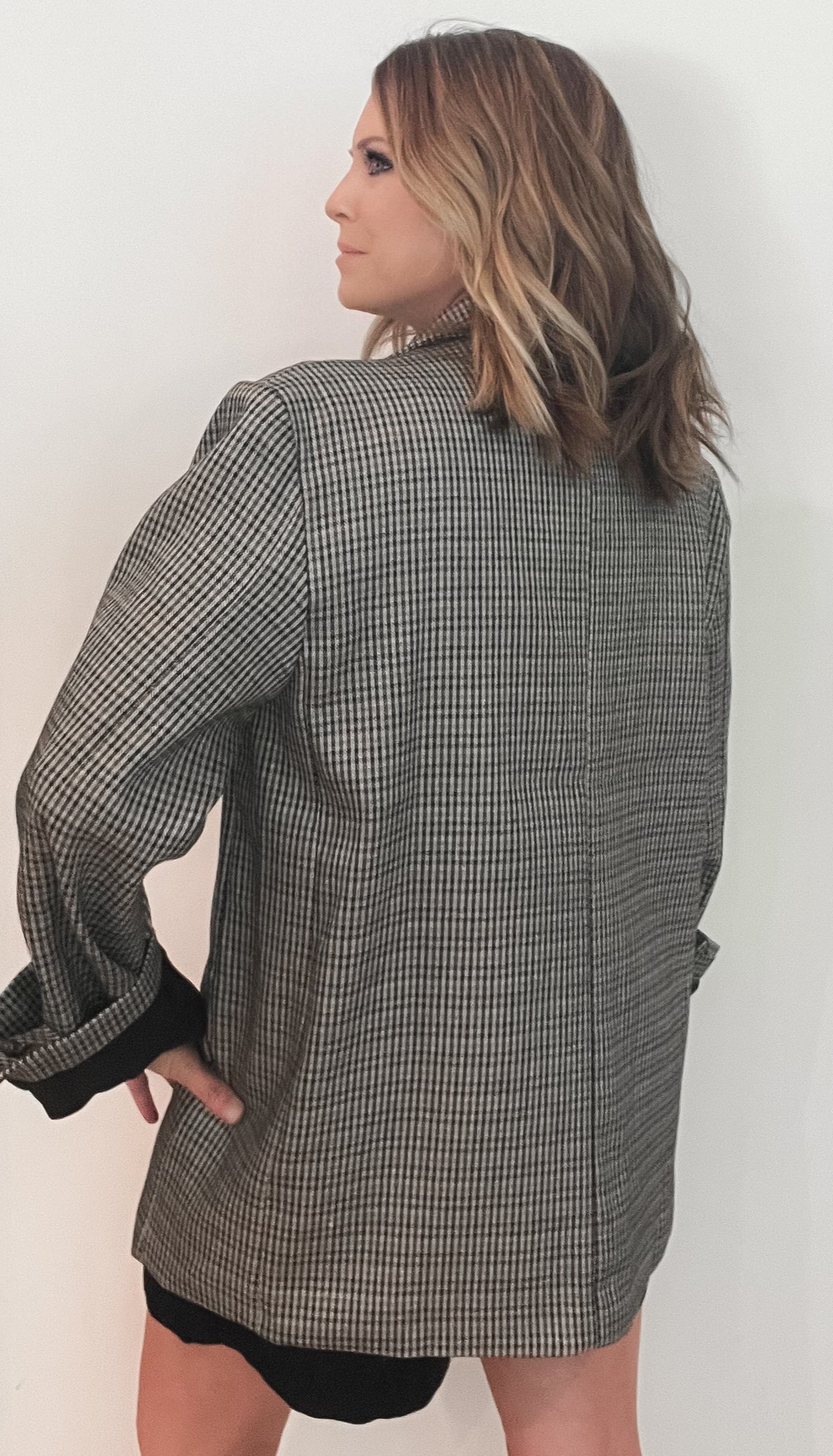 Modern Day Houndstooth Blazer -Final Sale