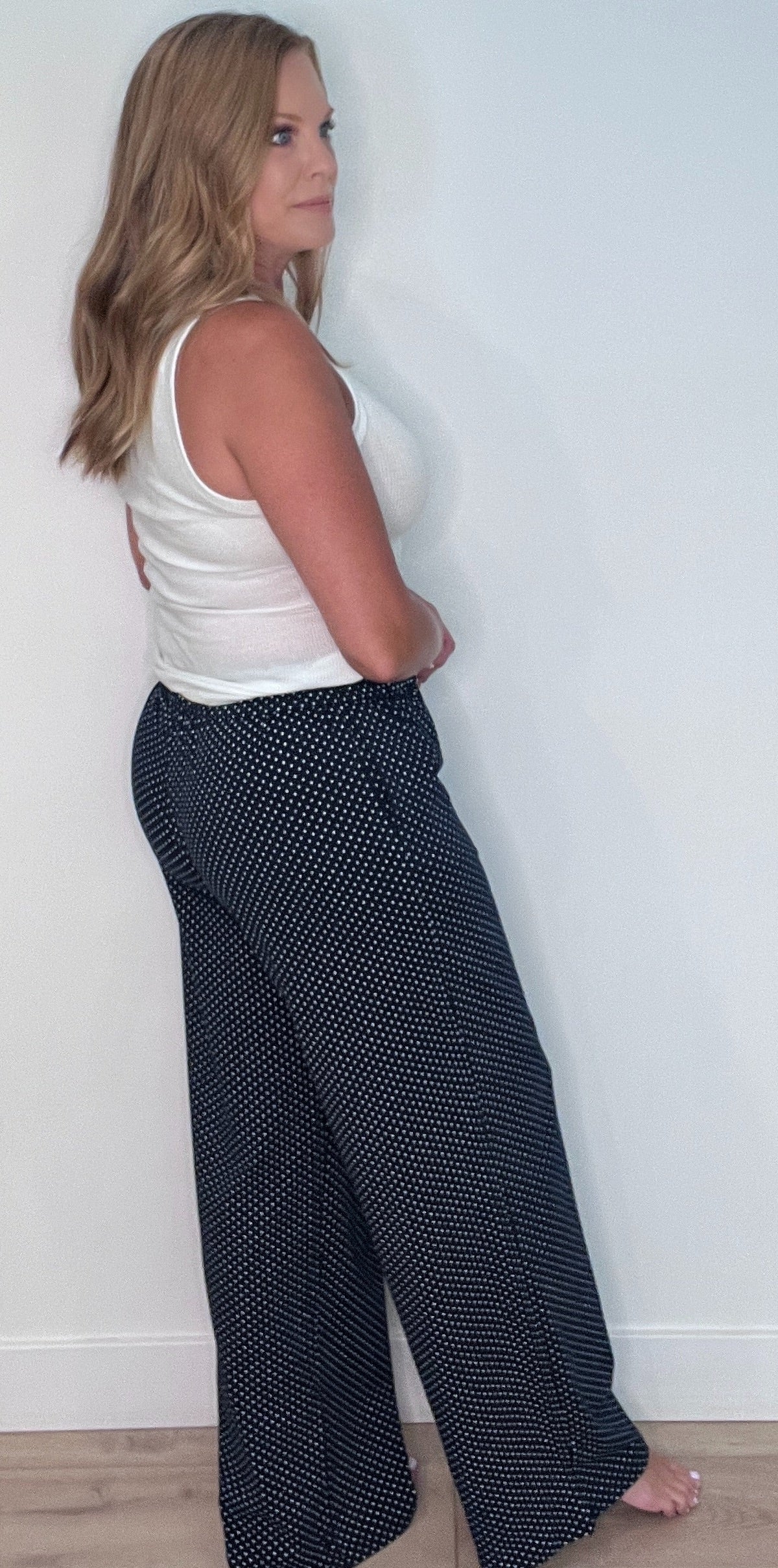 Midnight Dots Pants-Navy