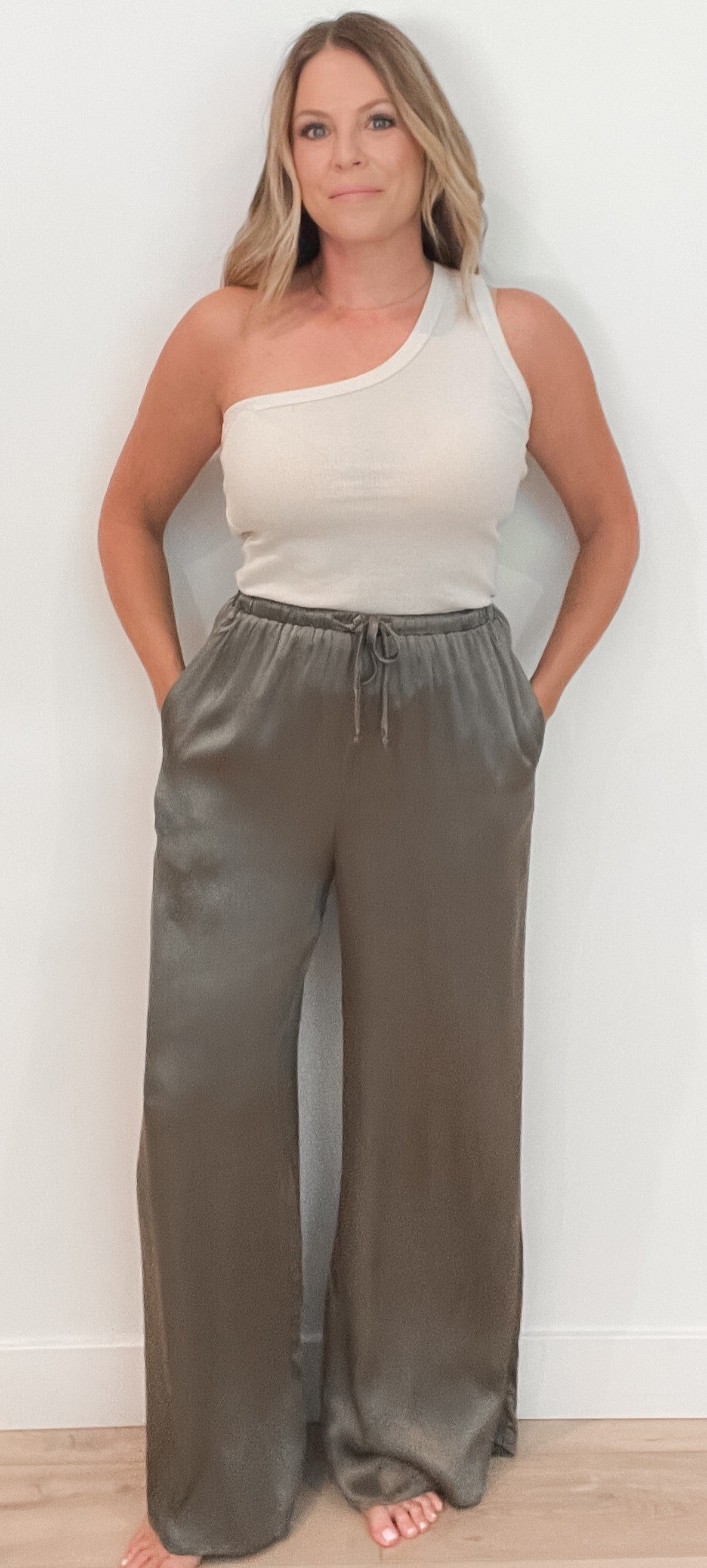 Rhemi Satin Pants -Final Sale