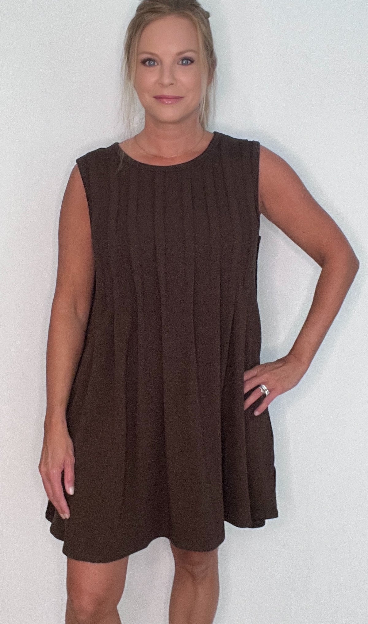Cocoa Breeze Dress-Brown