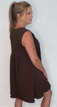 Cocoa Breeze Dress-Brown