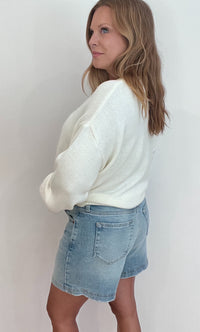 Harbor Day Denim Shorts-Light Wash