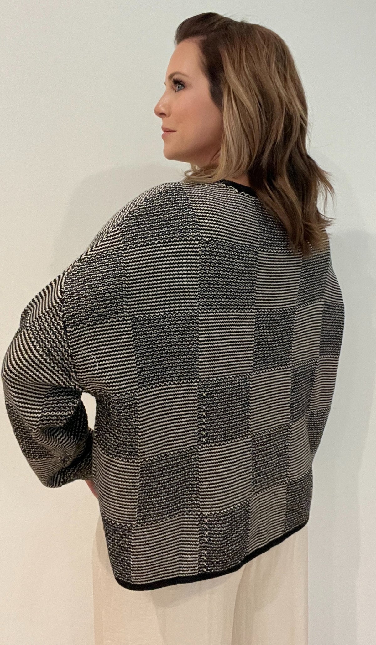 Jackie Checkered Sweater -Final Sale