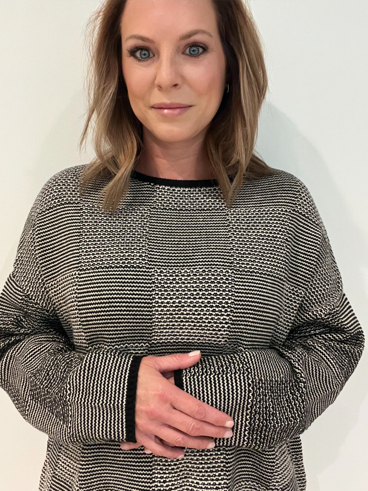 Jackie Checkered Sweater -Final Sale