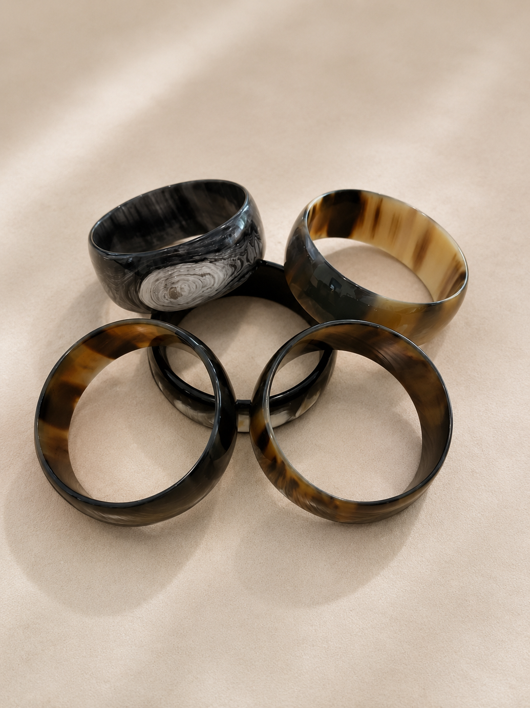 Horn Bangle-Wide