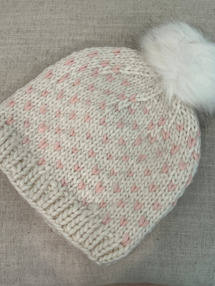 Little Hearts Pom Hat