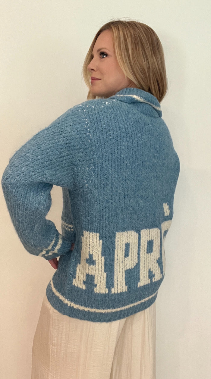 Apres Cardigan-French Blue-Final Sale