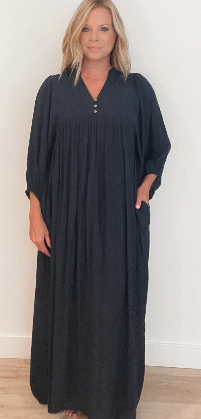 Newbury Midi Dress-Navy-Final Sale