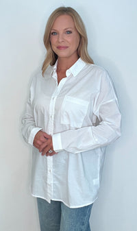 The Harbor Cotton Button Down-White