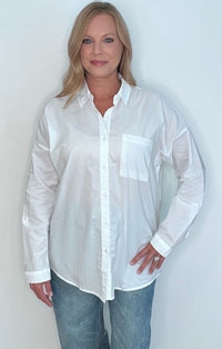The Harbor Cotton Button Down-White