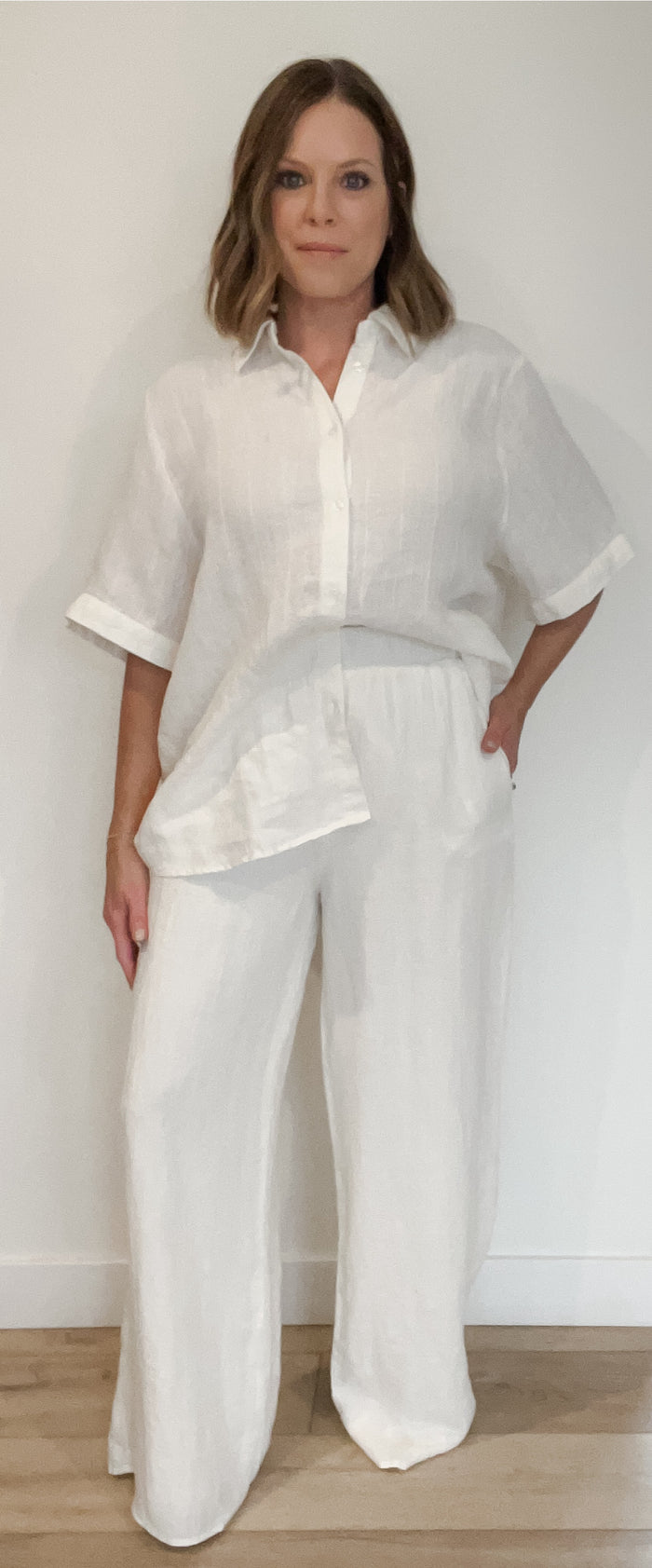 Amelia Woven Linen Pant-Final Sale
