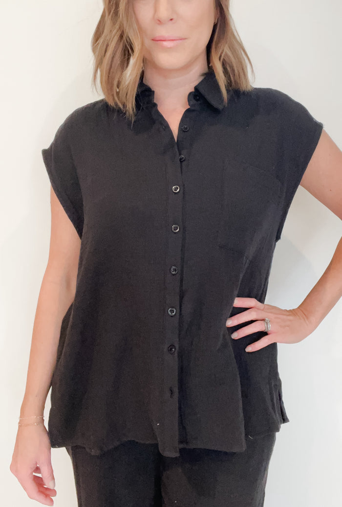 Novella Button Down Tank -Final Sale