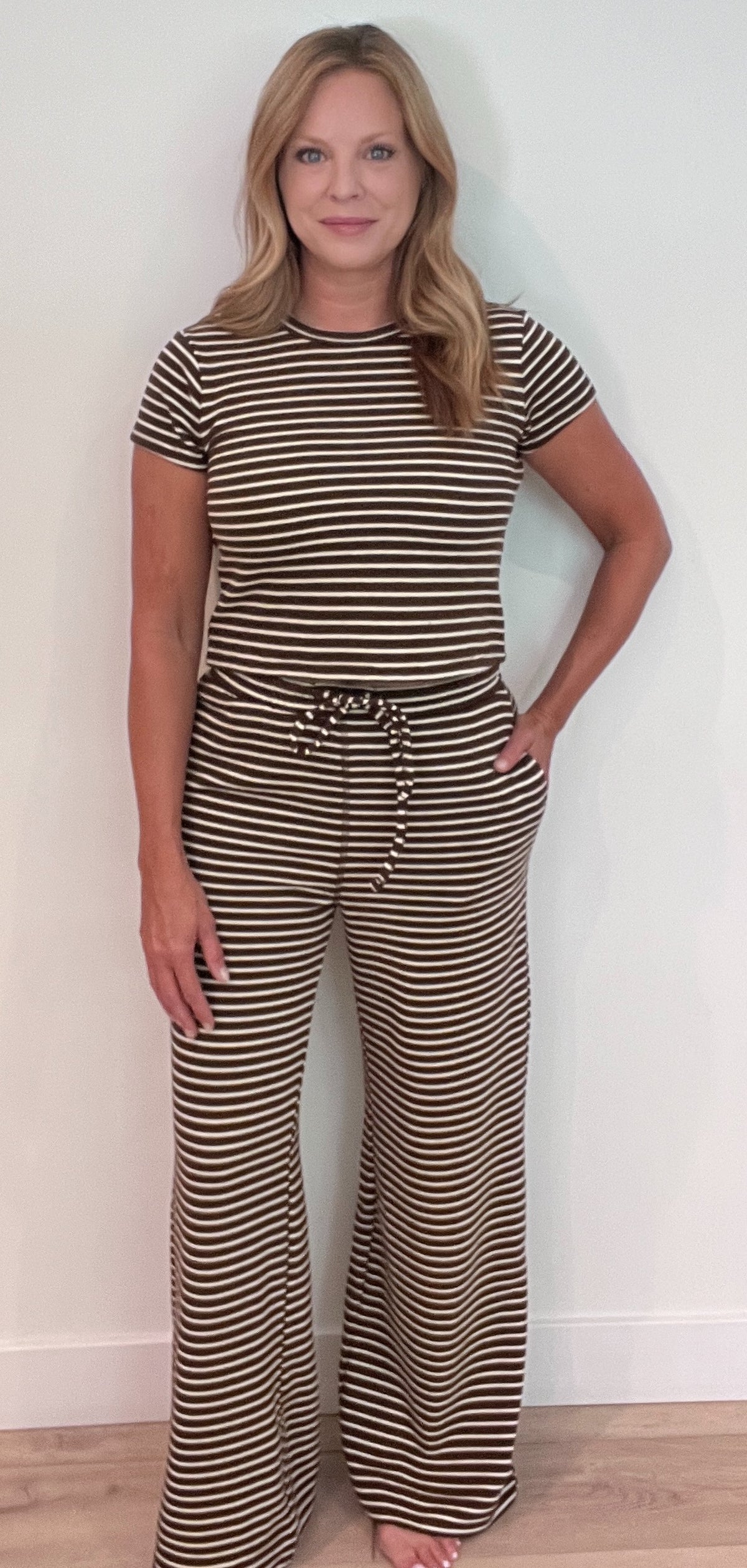 Cocoa Coast Lounge Set-Brown/Cream