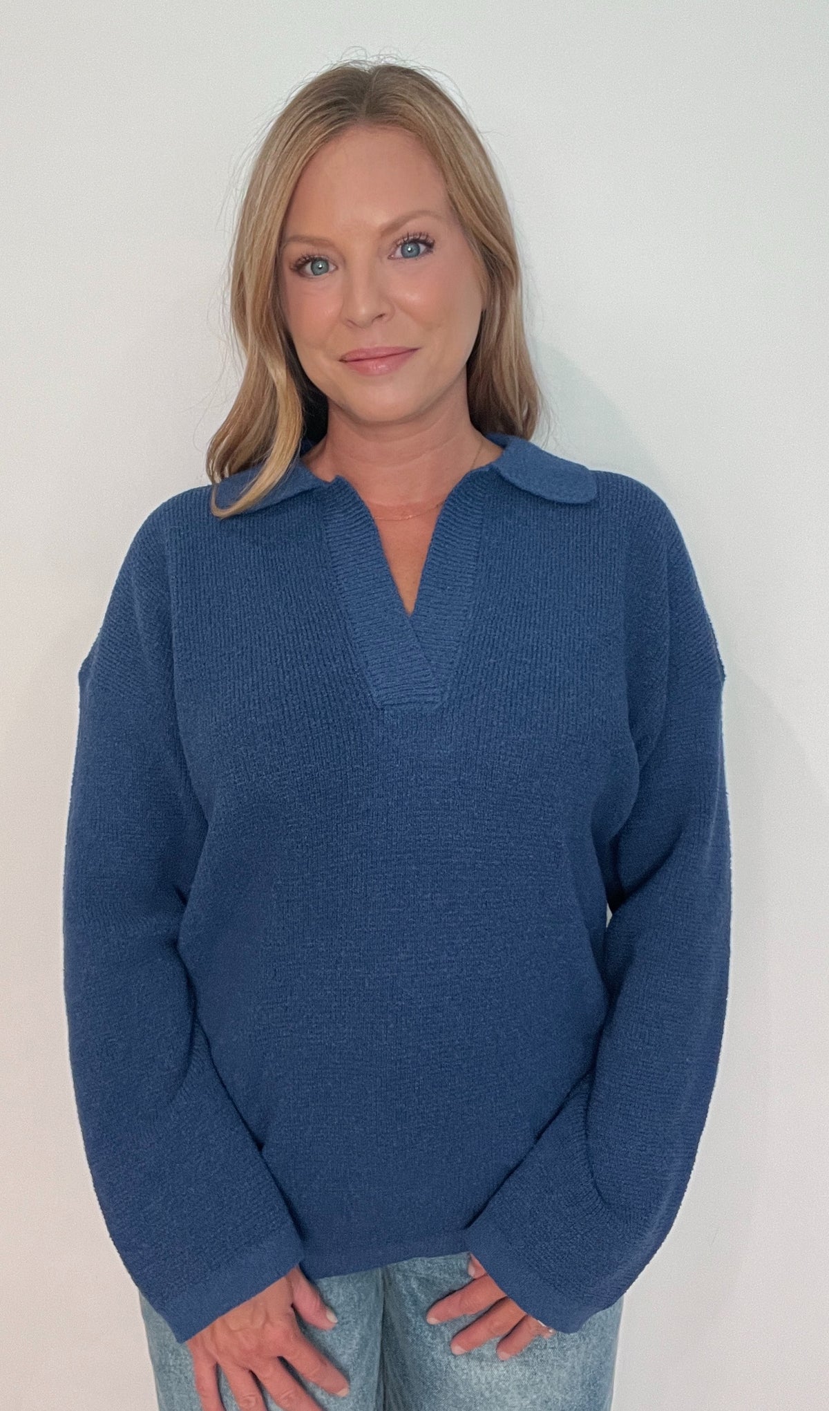Rockport Polo Sweater-Navy