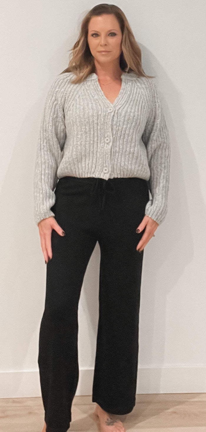 Easy Morning Sweater Pant-Black -Final Sale