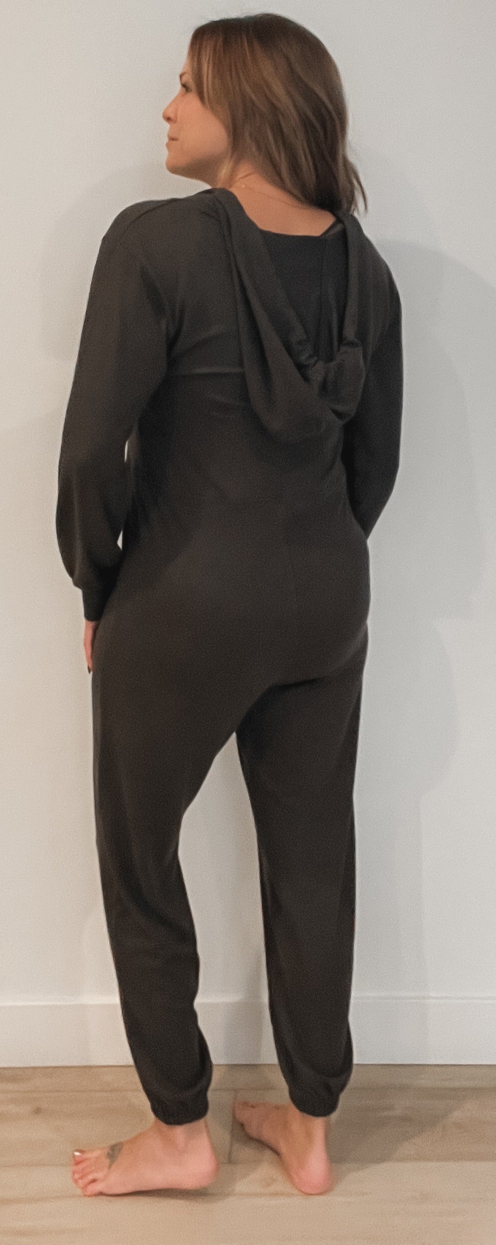 Gwen Brushed Jumpsuit-Dark Grey -Final Sale