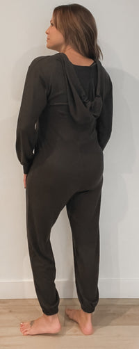 Gwen Brushed Jumpsuit-Dark Grey -Final Sale