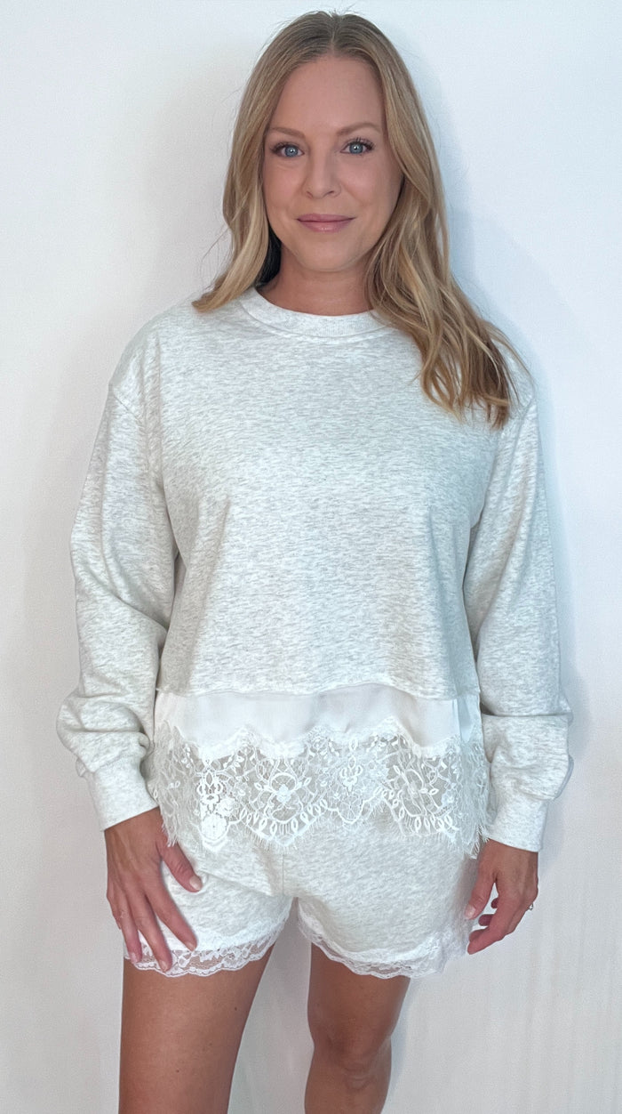 Lace Daydream Pullover-Melange