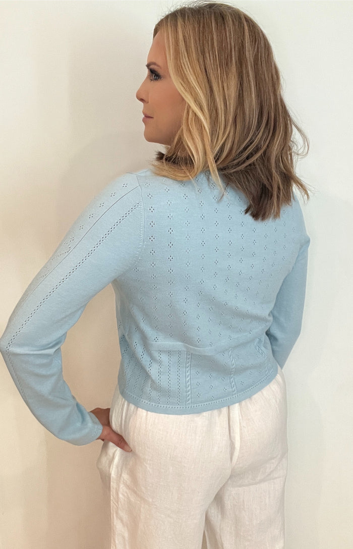 The Katherine Cardigan-Blue-Final Sale