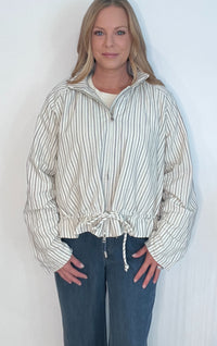 Lexington Cotton Jacket-Cream/Black