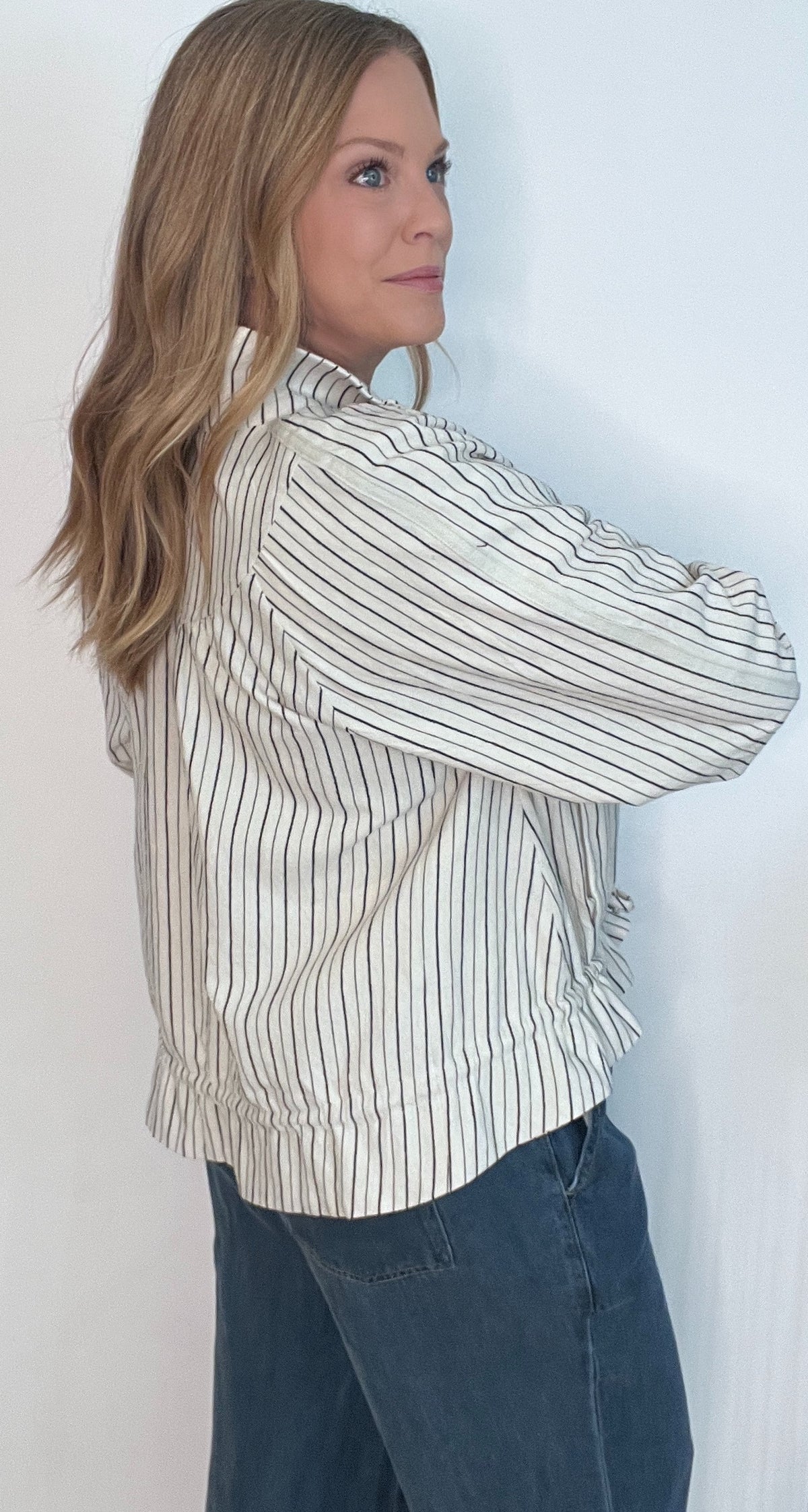 Lexington Cotton Jacket-Cream/Black