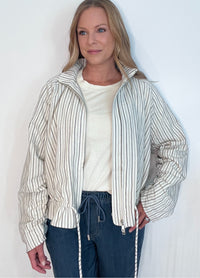 Lexington Cotton Jacket-Cream/Black