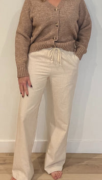 Hannah Stripe Cotton Pant -Final Sale