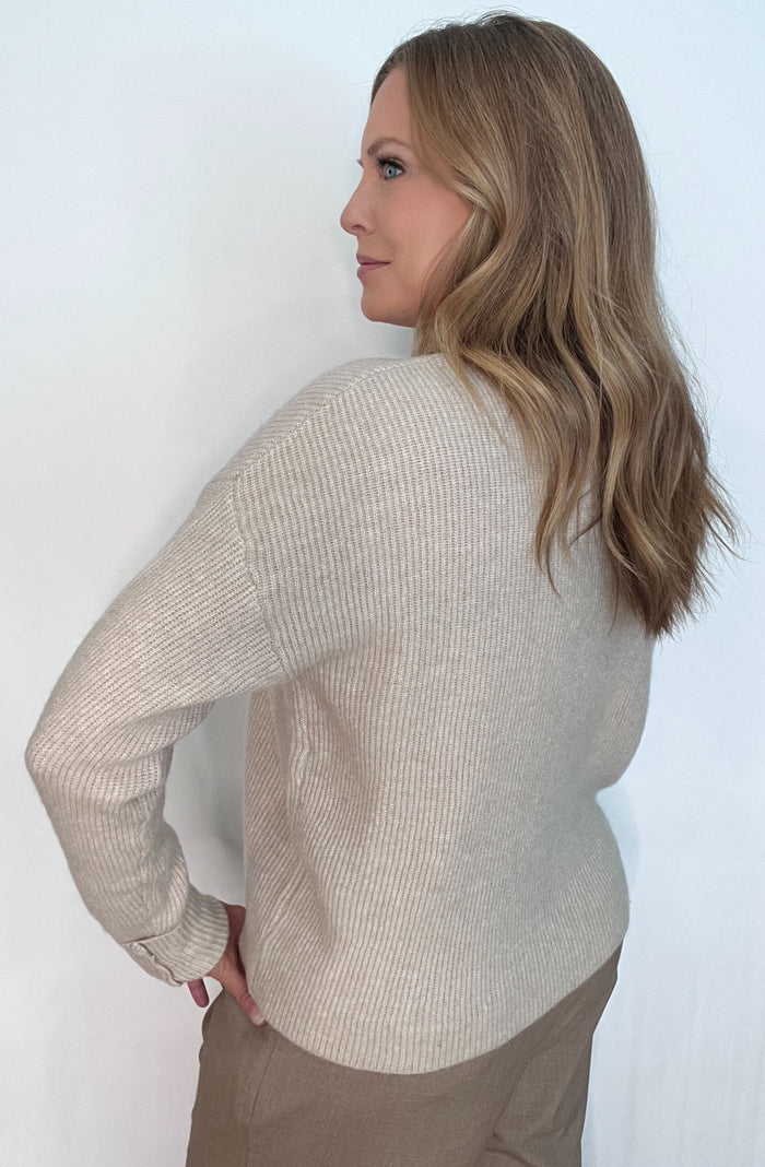 Easy Form Cardigan-Beige