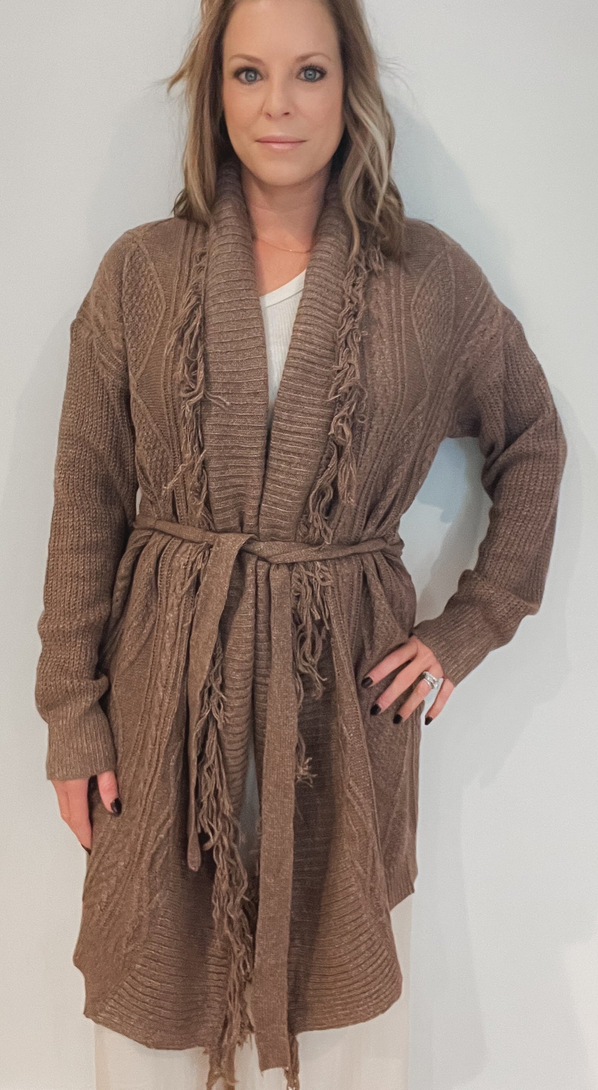 Daniella Fringe Cardigan -Final Sale